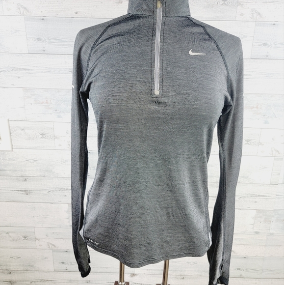 Nike Tops - Nike Running 1/4 Zip Women's Pullover Thumb Holes Side Pocket Medium M